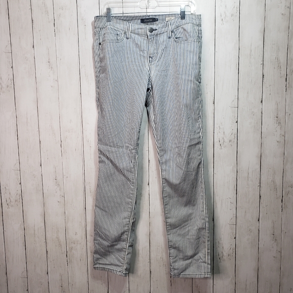 Level 99 Lily Skinny Straight Railroad Stripe 28 - Picture 2 of 8